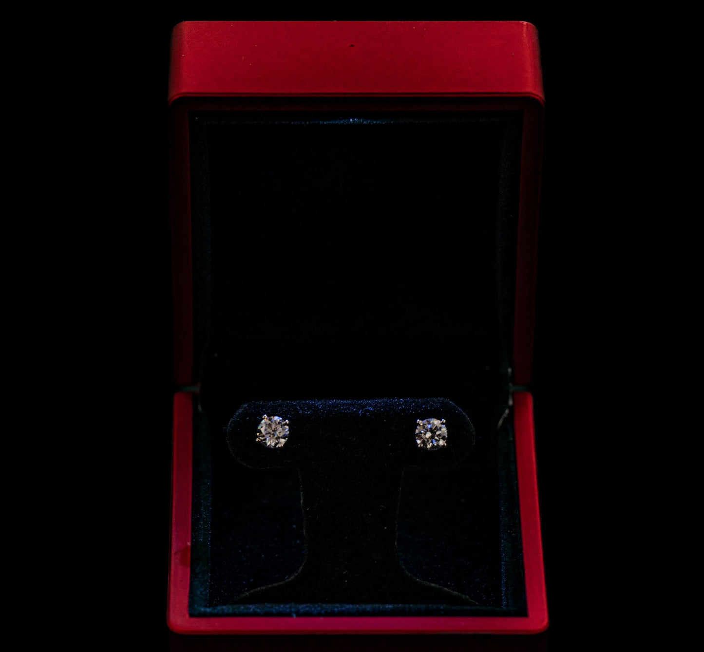 Diamanten Ohrstecker aus Weißgold, 1 Karat